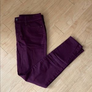 Maroon/Purple Fitted Jeans